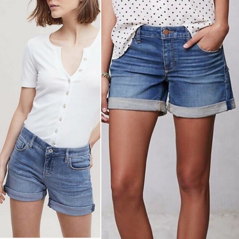 💜 Anthropologie Pilcro and the Letterpress Stet Roll Up Denim Shorts 💜